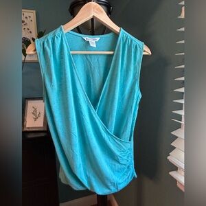 Athleta Teal Breezy Wrap Tank Sleeveless Women’s Small Yoga Running Lifting